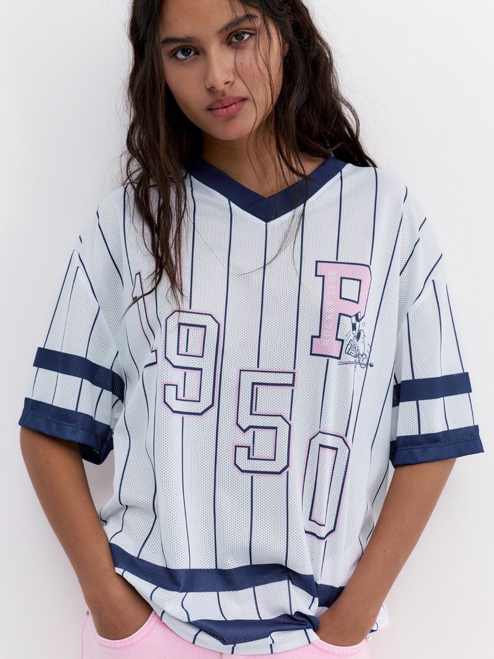 Striped Peanuts hockey T-shirt NWT